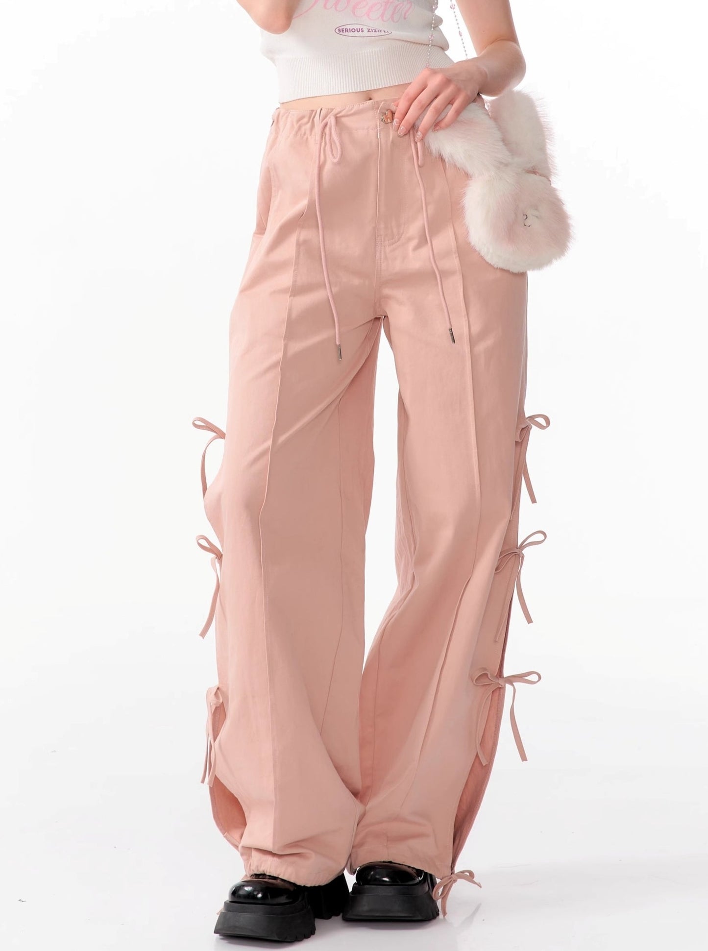 High Waist Wide-Leg Cargo Pants