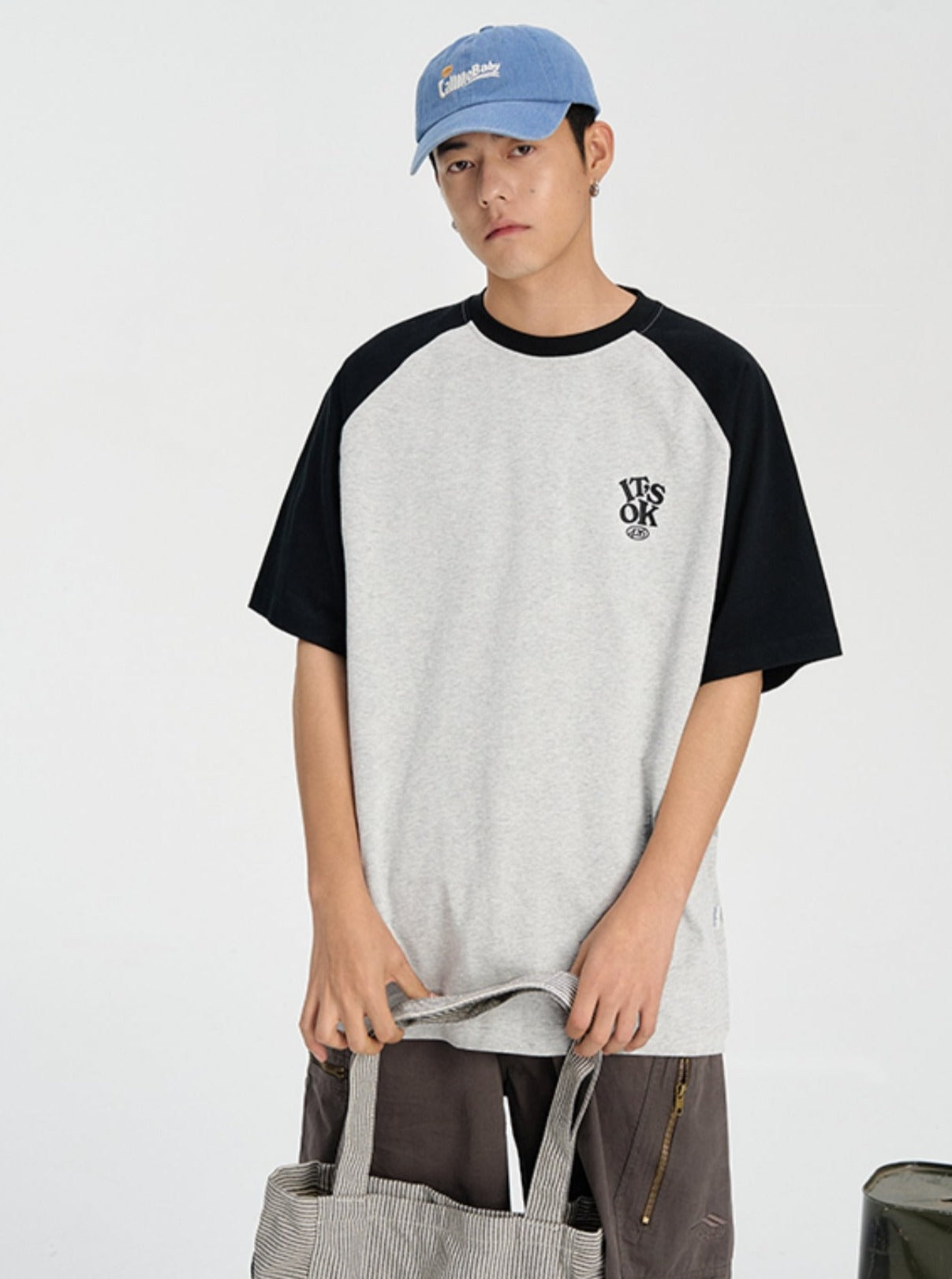 Hip-Hop OK T-Shirt mit Raglanärmel