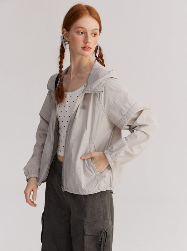 UV Protection Zipper Hooded Jacket