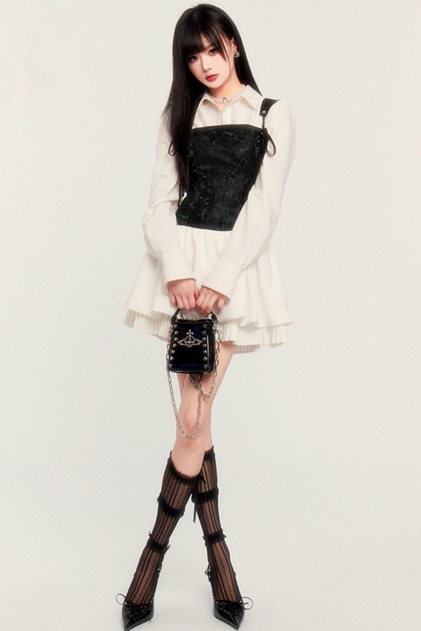 Court Style Slim Waist Puffy Dress