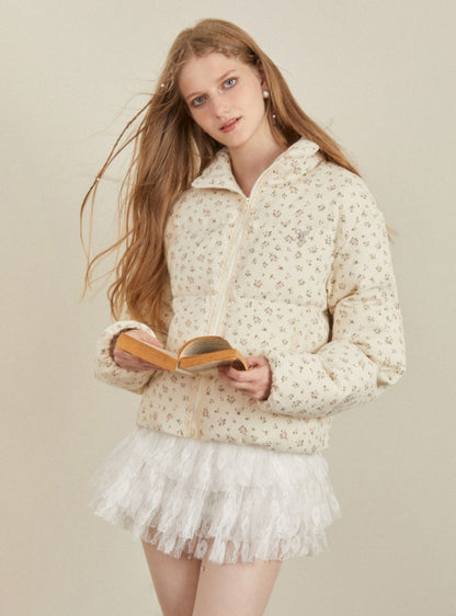 Lace Small Floral Cotton Coat