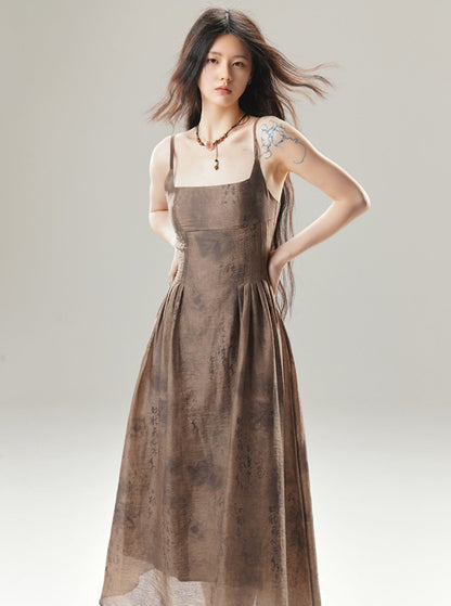 Ghost Girl New Chinese Women's Clothing 2024 Sommerkleid Beautiful Slip Dress High-End Texture Cool Wear