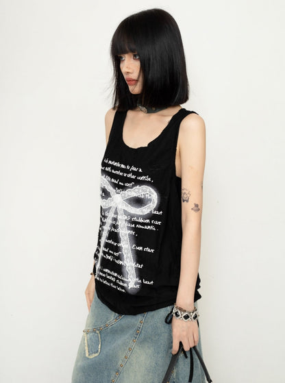 Wasteland Ribbon Lace Vest Top