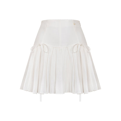 Balletcore Pleated Bow Skirt