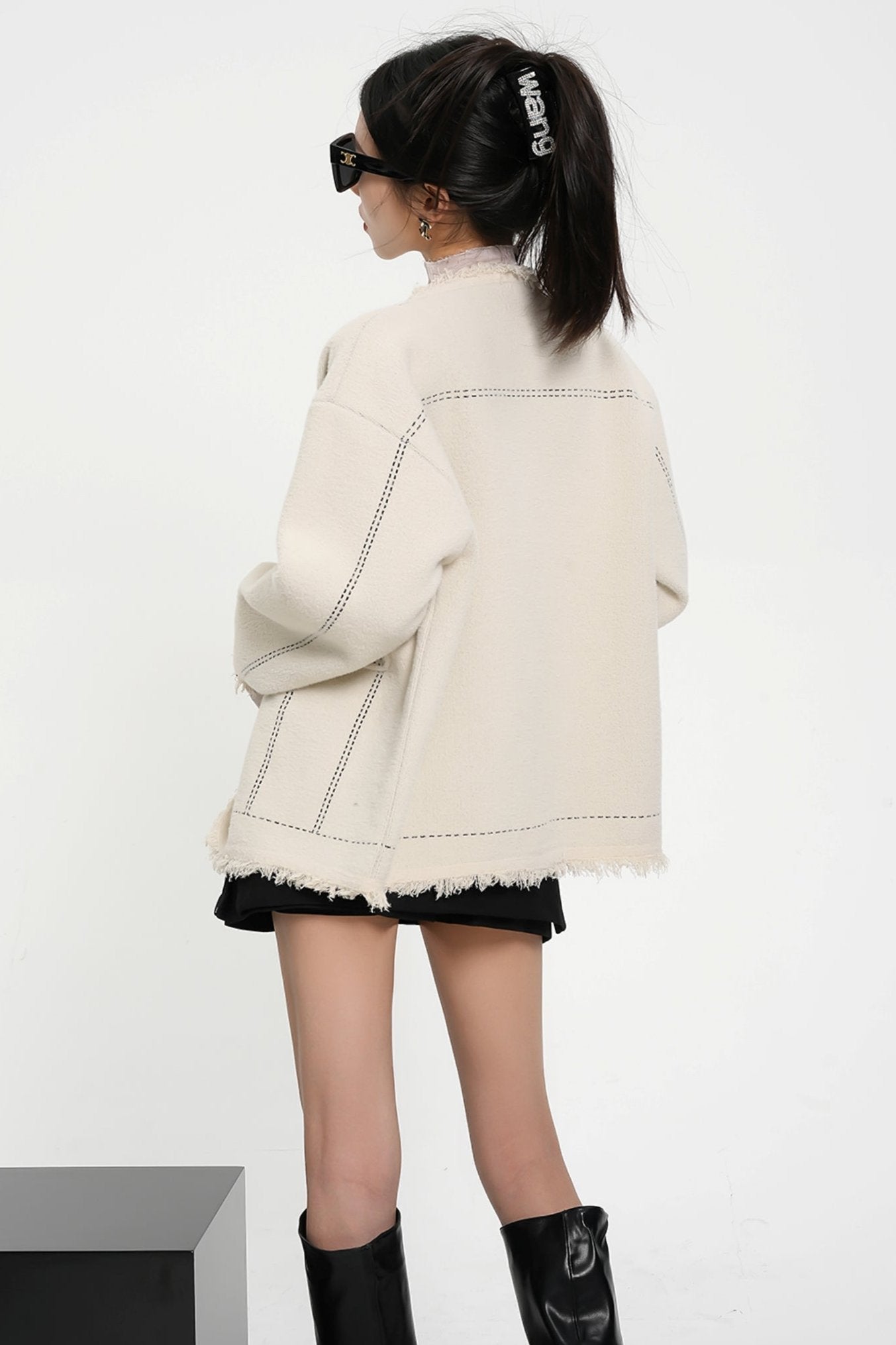 High-Quality Wool Knit Cardigan Jacket