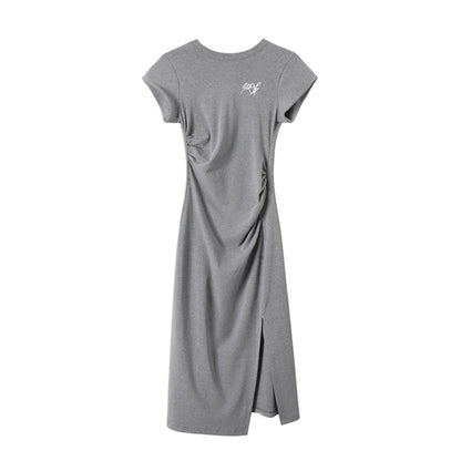 Comfy Drawstring Knit Dress