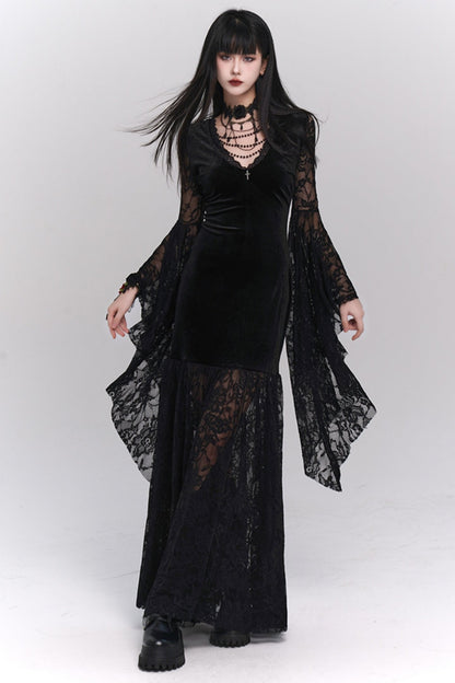 Ghost Girl, Dark Girl, Frauen Gothic, Französisches Vintage Kleid, Halloween Kostüm, Subkultur tragen