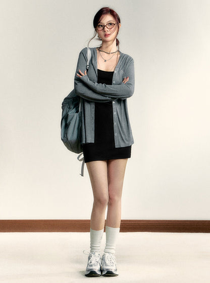 Hooded Sheer Sunscreen Cardigan Coat