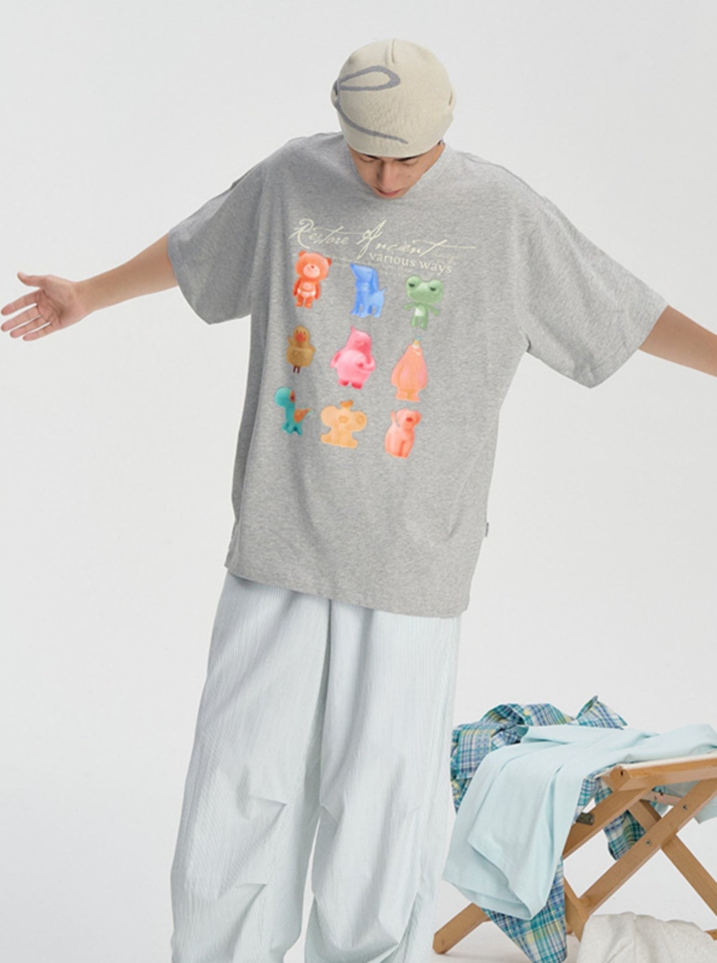 Sommer Bunte Gummis T-Shirt