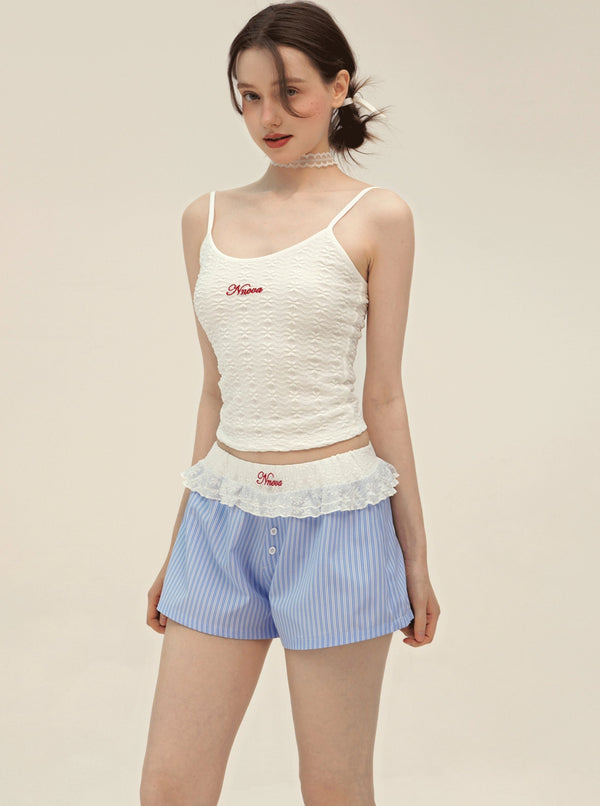 American Slim Lace Camisole With Shorts Set-Up
