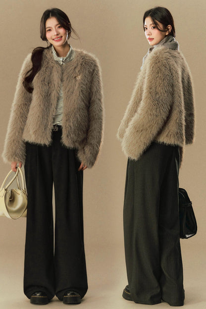 Loose Eco Fur Winter Coat