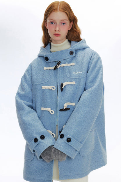 Puff Academy Hooded Tweed Coat