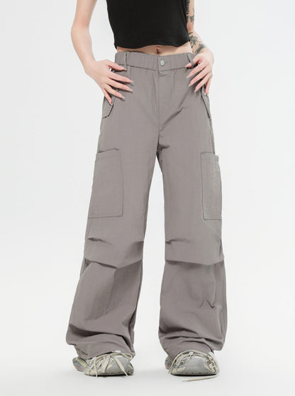 Wide-Leg Multi-Pocket Cargo Pants