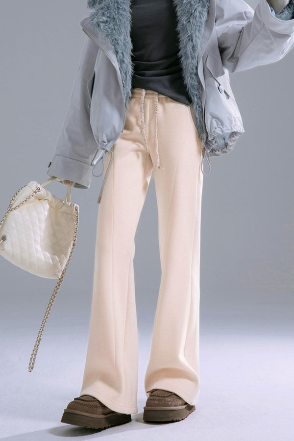 Mulberry Silk & Wool Bootcut Pants