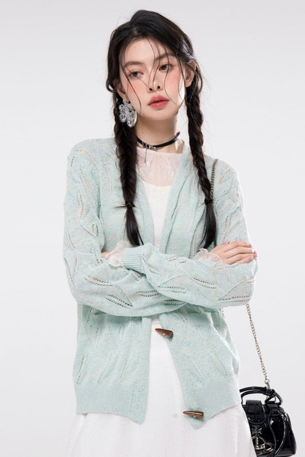 Spring Airy Knit Cardigan
