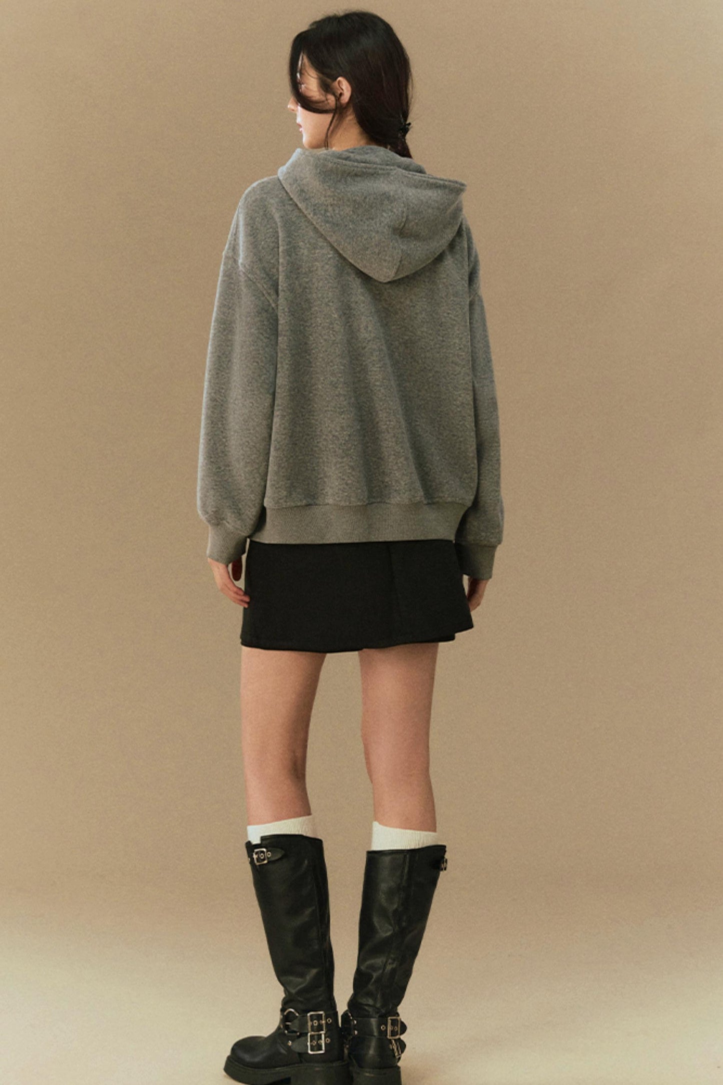 Loose Hooded Pullover Sweater 