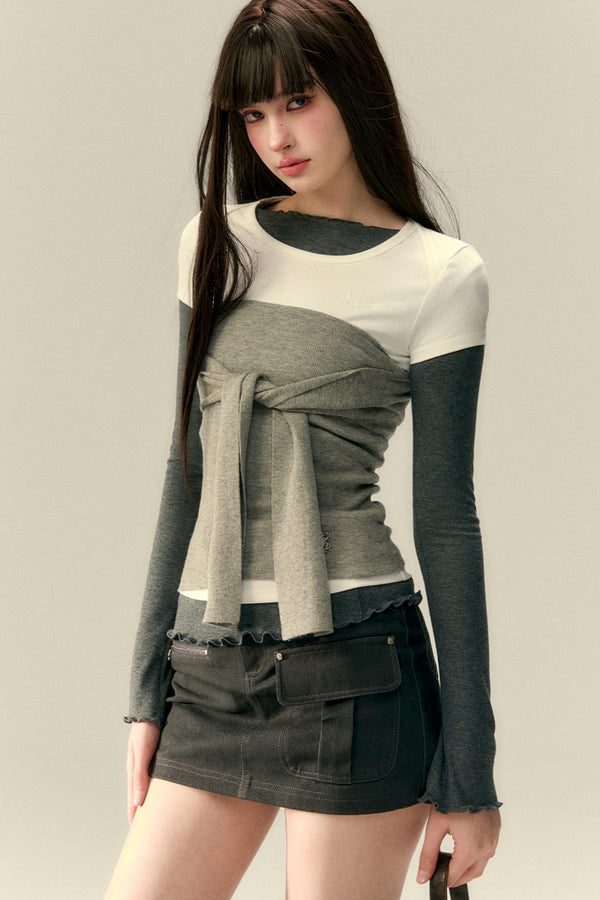 Versatile Wave-Edge Layered Base Top Set-Up