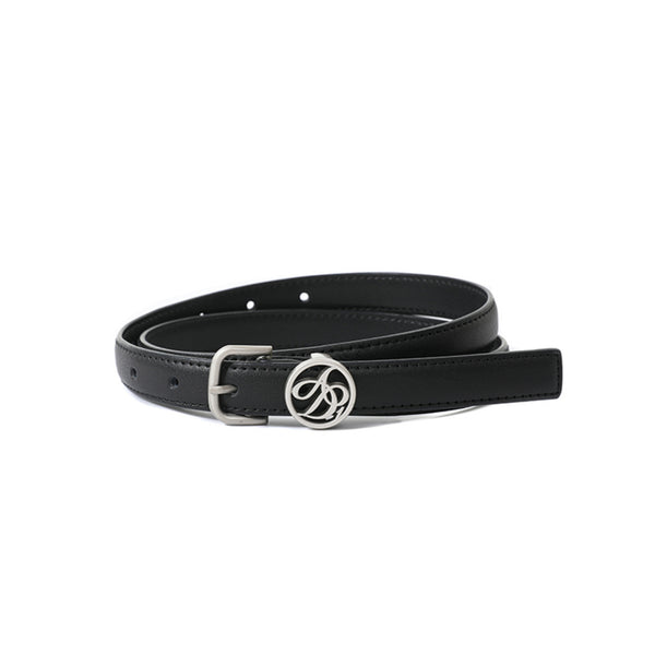 Leather Circle Buckle Belt
