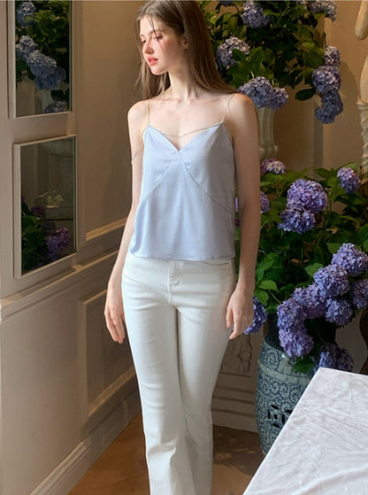 Frencht V-Neck Suspenders Top