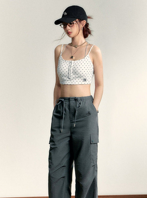 Short Polka Dot Vest Top