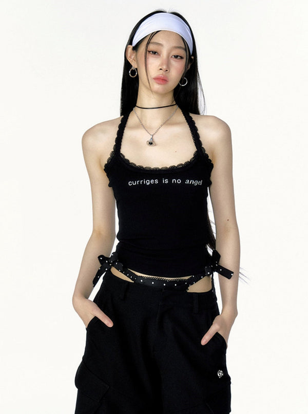 Sexy Sleeveless Lace Top