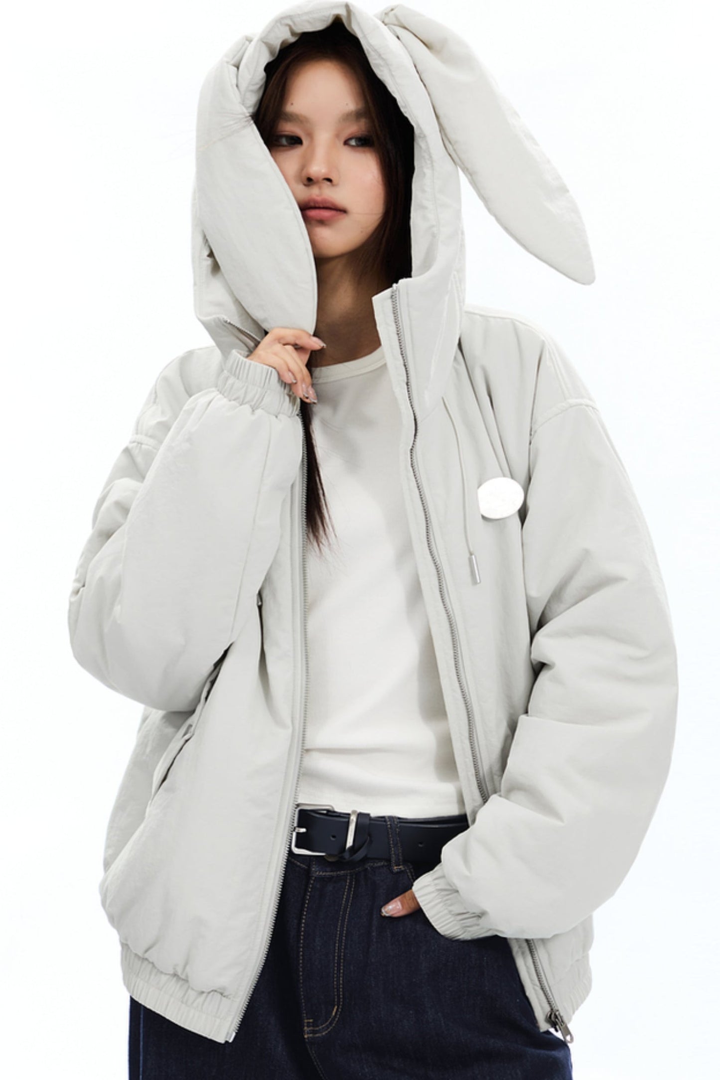 Short Loose Rabbit Ears Jacket