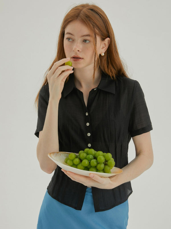 Semi-Sheer Waisted Shirt