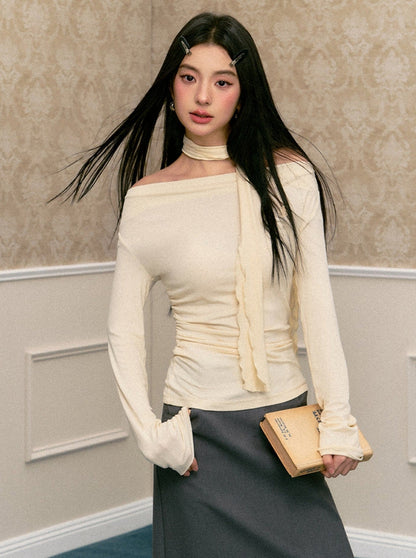 Bottom Long Sleeve Niche Premium Neck Top