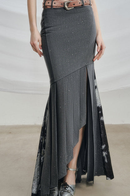 Milky Way Sequin Fishtail Skirt