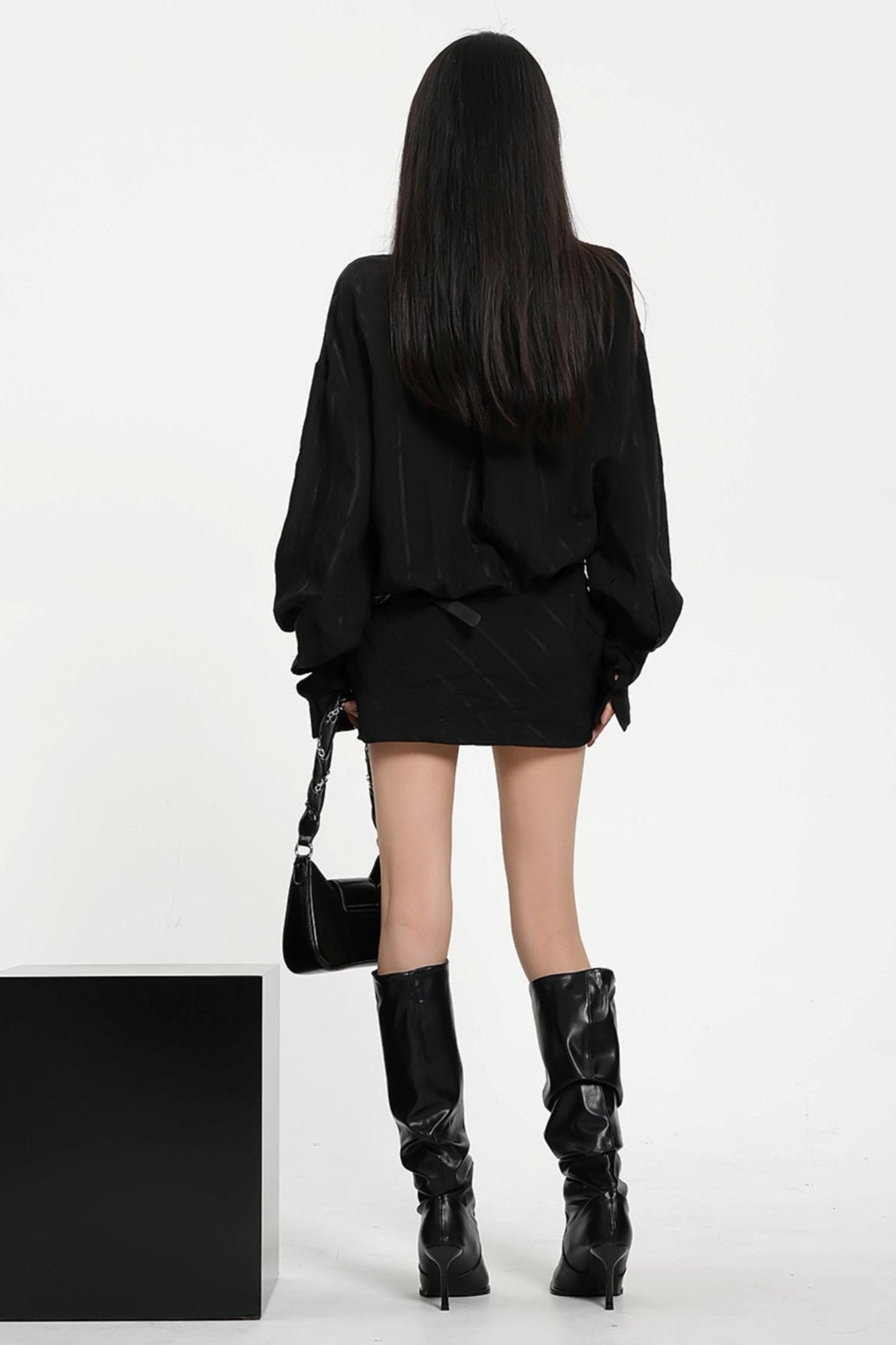 High-end luxury Long-Sleeve Shirt Dress