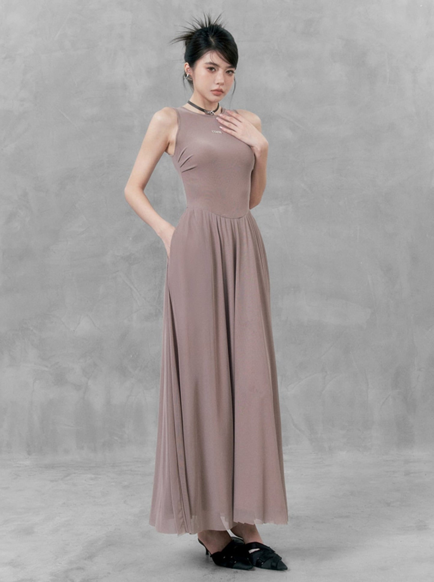 Twilight Simple Luxury Ärmelloses Kleid