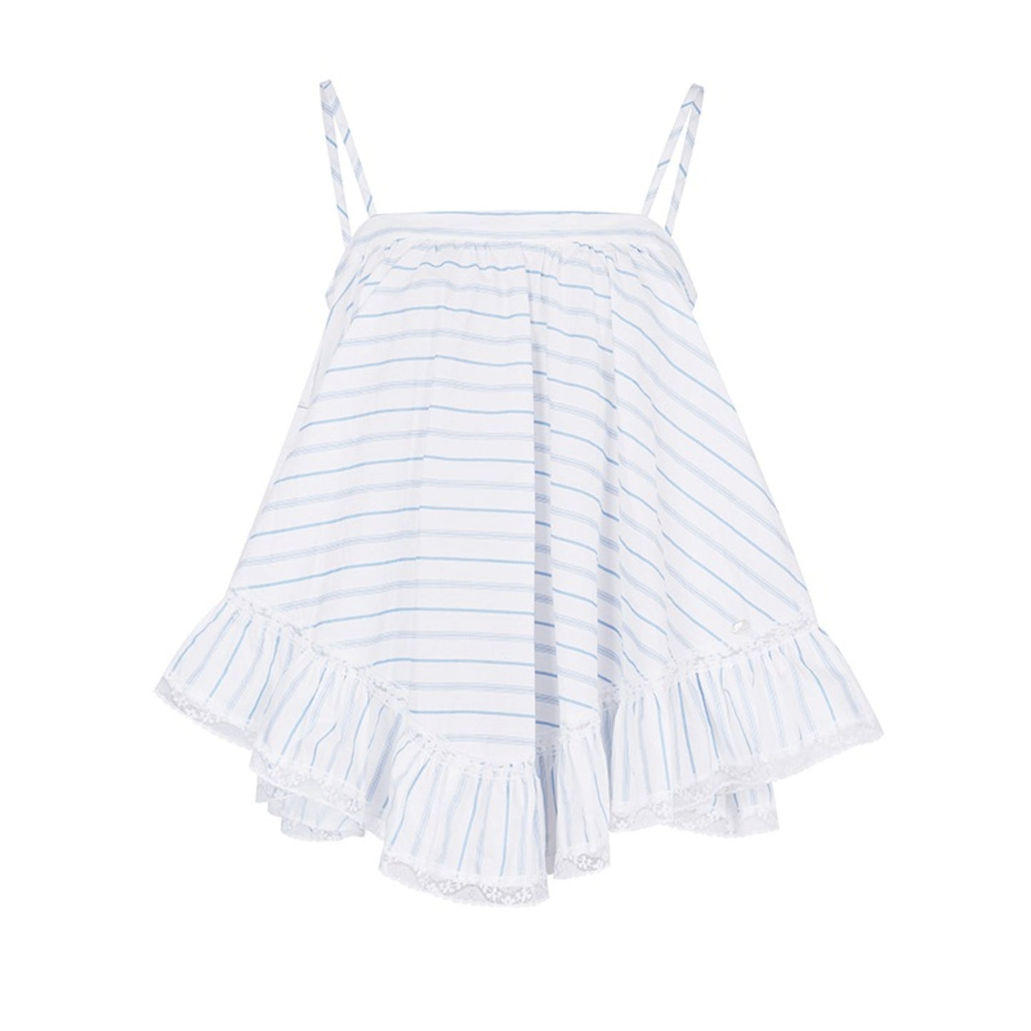 Lace-Trimmed Striped Cami