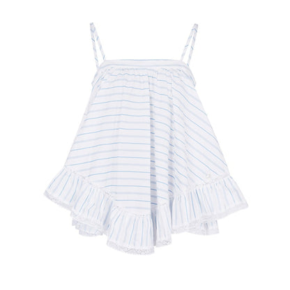 Lace-Trimmed Striped Cami