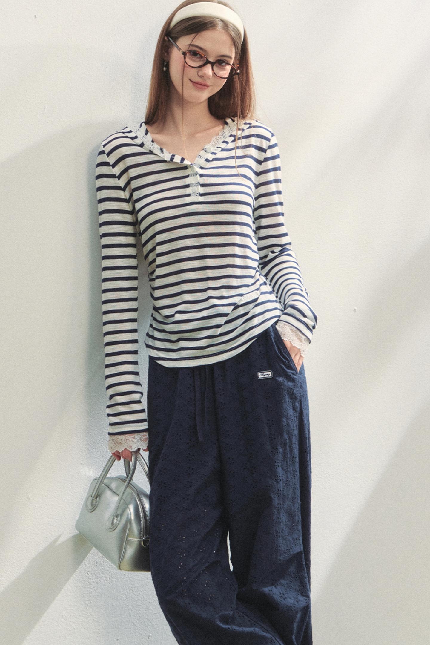 Short-Sleeved Lounge Knit Slacks Set-Up