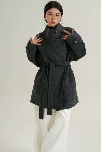 Half-Turtle Midi Wool Coat