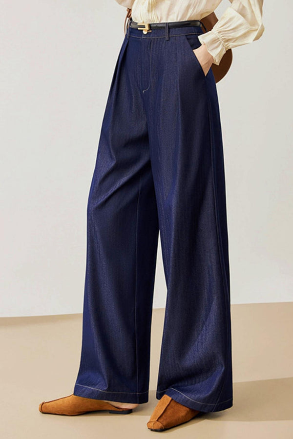 High-Waisted Slim Straight-Leg Jeans
