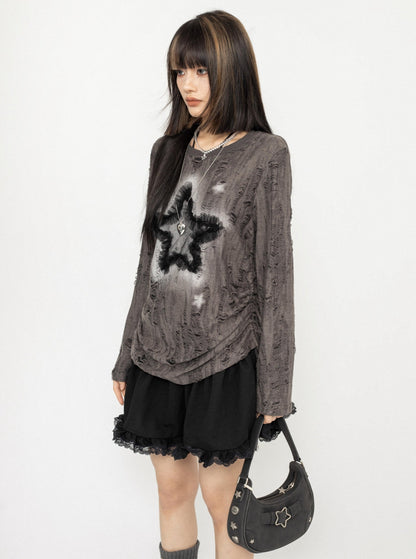 Loose Design Long Sleeve Top