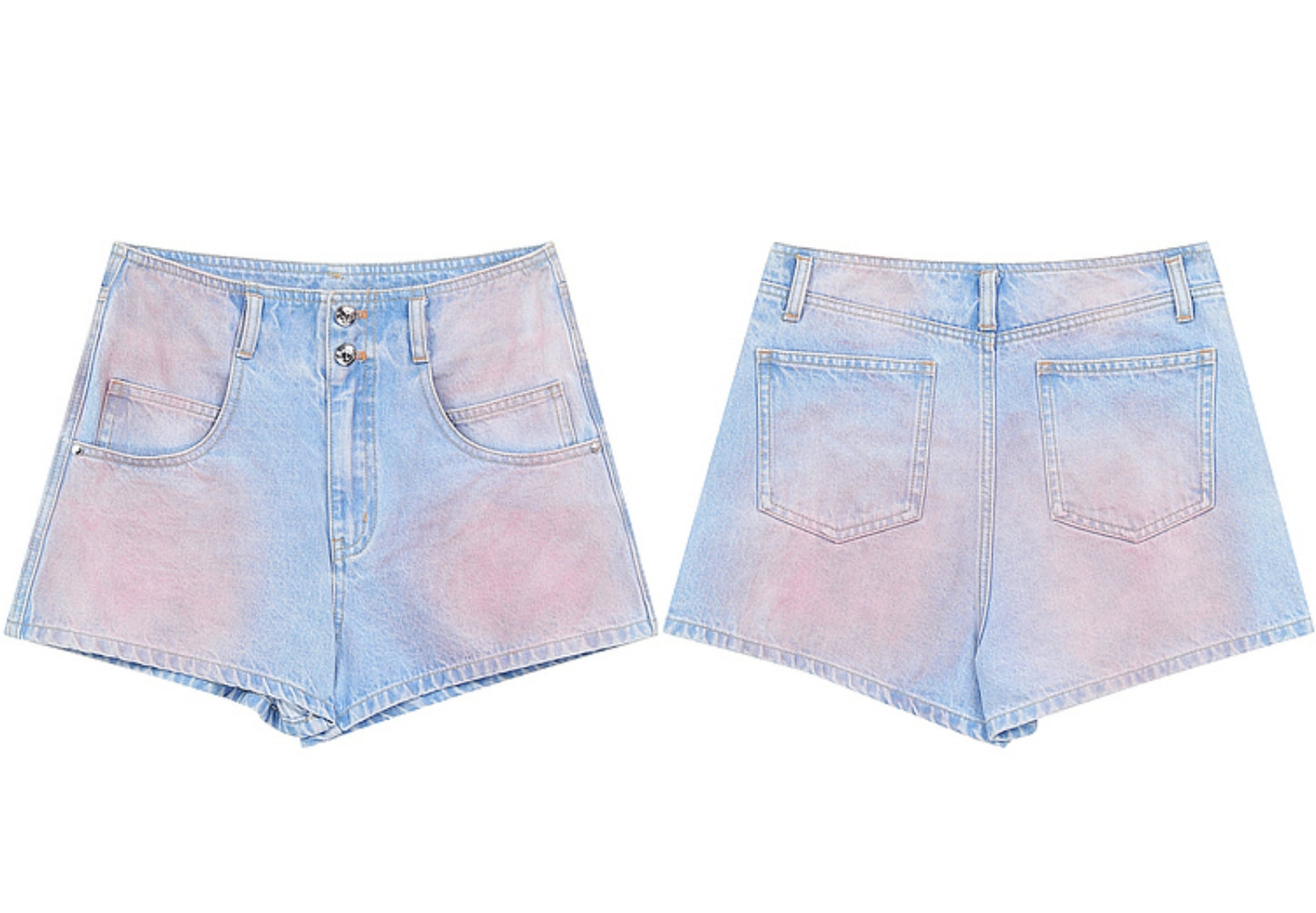 Blush High Waist Jeans Shorts Pants