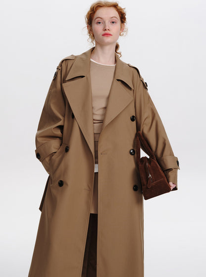 Temperament long loose over-the-knee coat