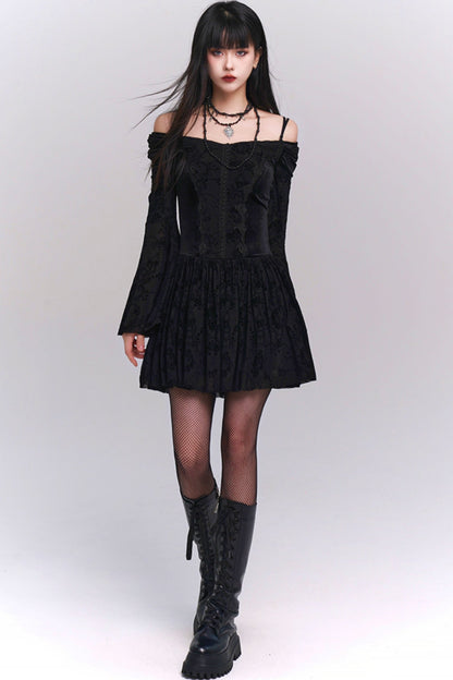 Halloween Gothic Shoulder Dress