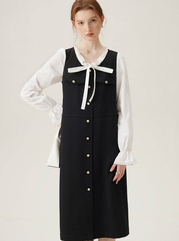 Spring Fake Two-Piece Dress