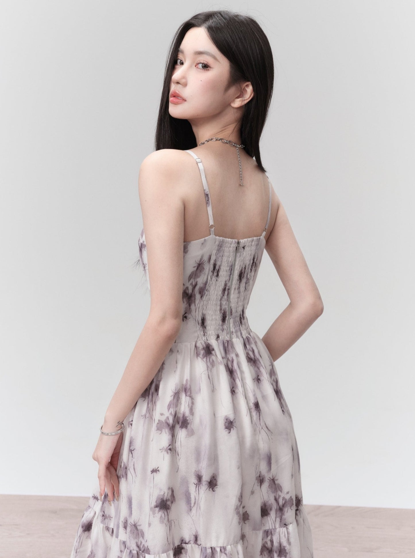 Rain Smudge Rose Dress