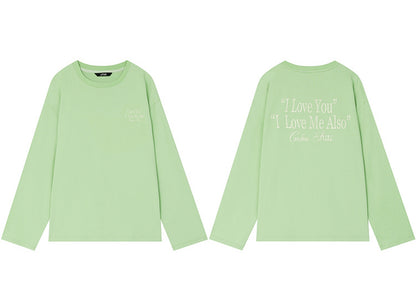 Letter Print Crew Neck Long Sleeve Top