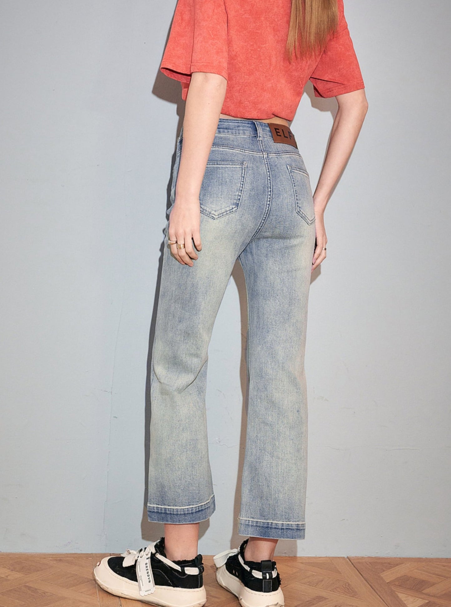 Vintage High-Rise Cropped Jeans-Hose