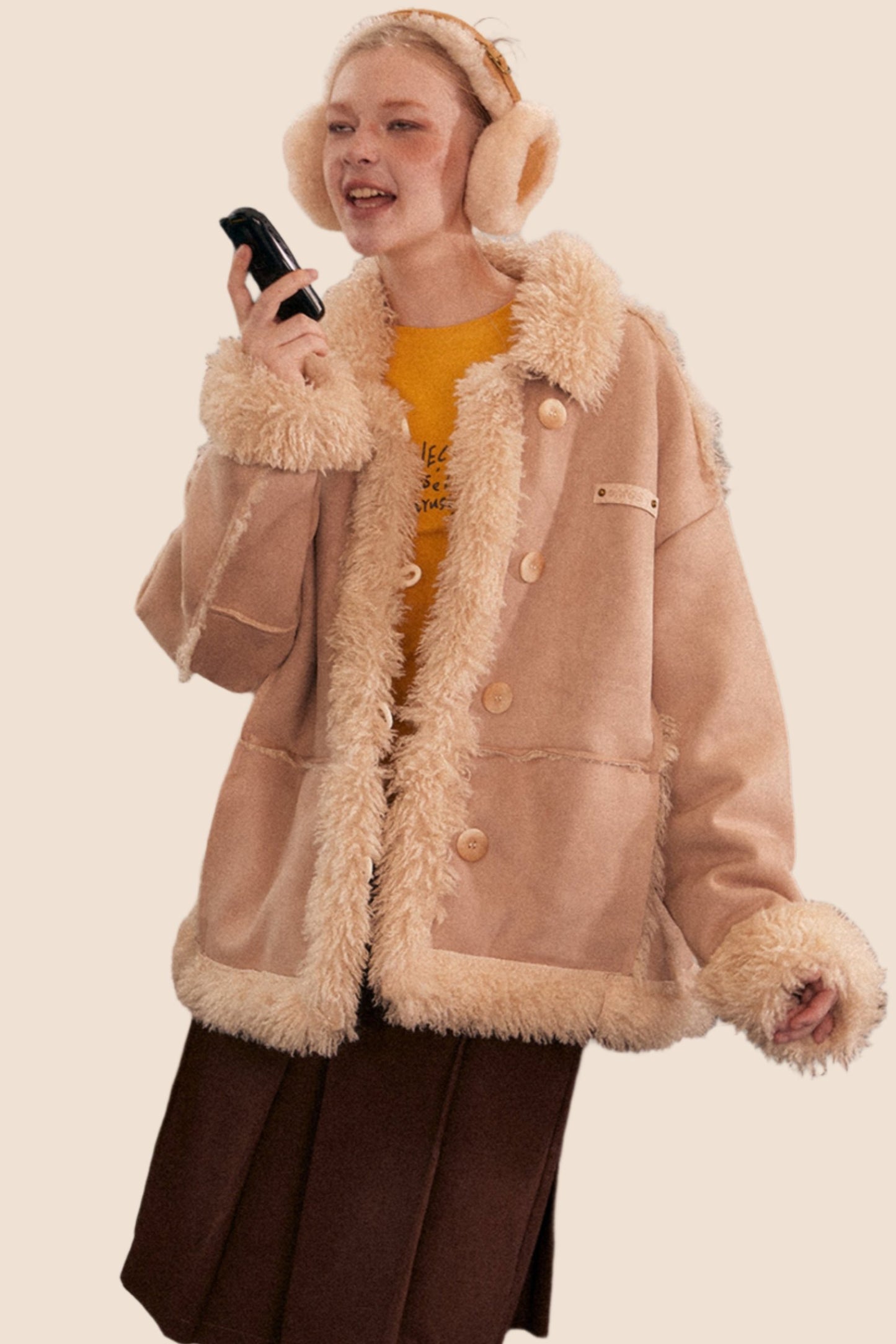 Thickened Retro Fur Collar Jacket