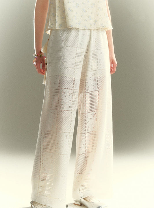 Elastic Waist Wide Leg Pants