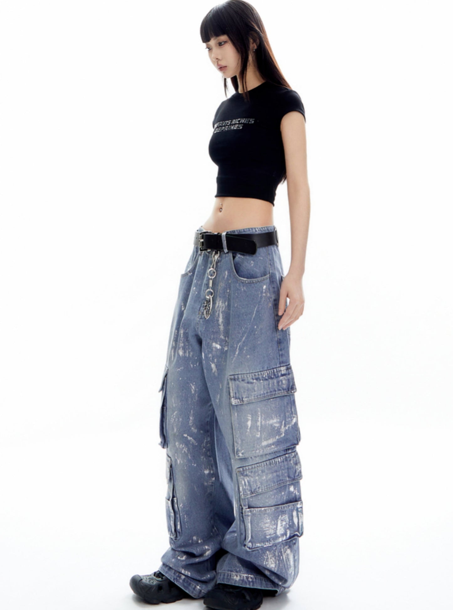 Casual Graffiti Straight Pants