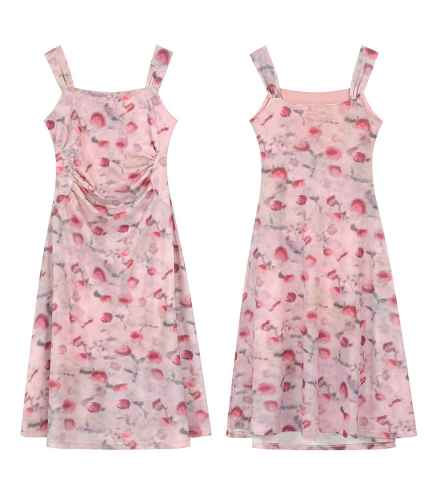 Pink Floral Slip Dress