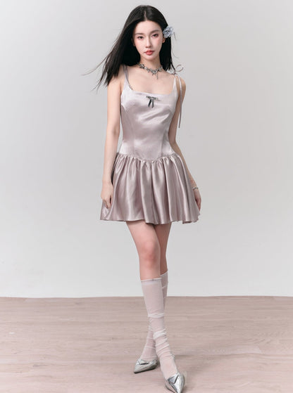 Champagne Latte Silver Pink Dress