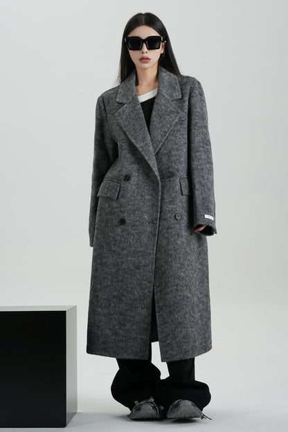 Reversible Tweed Wool Coat